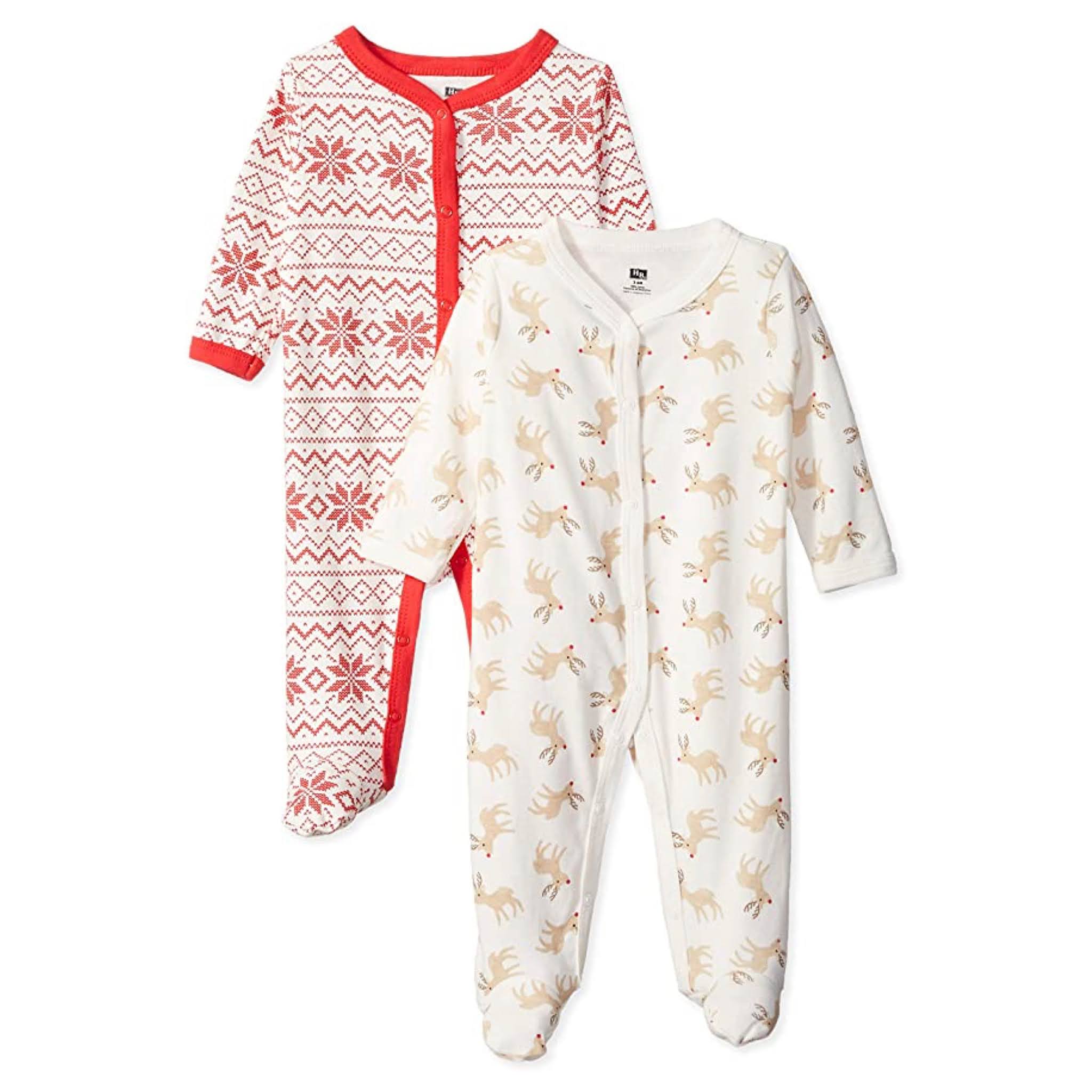 Baby 2-Pack Reindeer and Snowflakes Pajamas from Hudson Baby