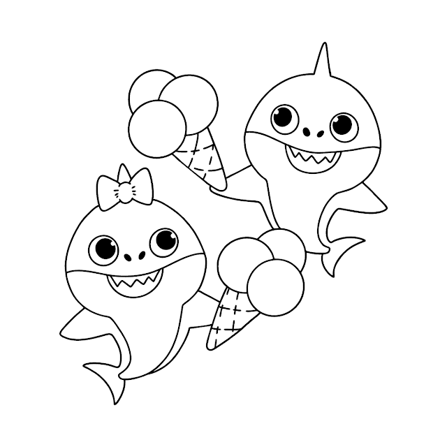 Baby Shark Coloring Pages Free Printable Pdf