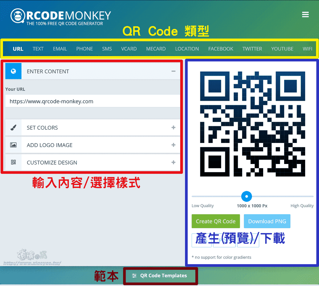 QRCode Monkey製作美觀有特色QRCode