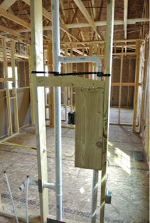 Picture of plumbing in mater bathroom of Ryan Homes Florence model