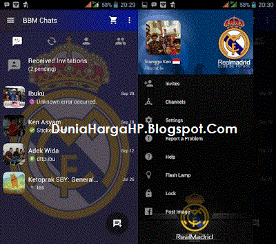 Apk BBM Mod Real Madrid terbaru 2.10.0.31