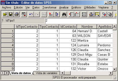 bitácora del curso admón 8: ELABORACIÓN DE BASE DE DATOS