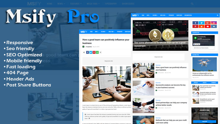Msify Pro Responsive Blogger Template