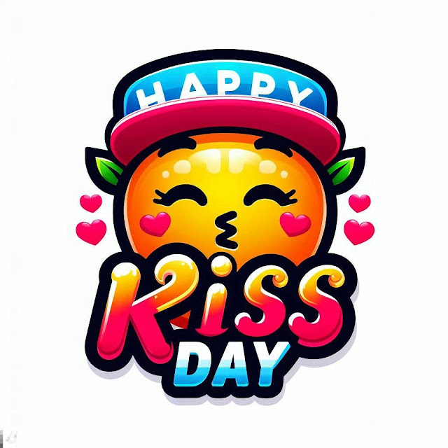 Kiss Day wishes with delightful emojis