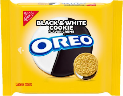 A package of Black & White Cookie-flavored Oreos.