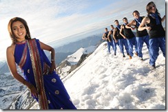 Nisha-Agarwal-in blue _saree