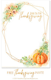 Thanksgiving invitation template Word