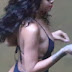 Rihanna wears revealing swimwear as she bathes in a pond in Brazil 
