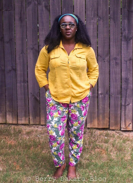 h&m pants, florals, summer outfits, crochet braids, floral pants