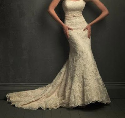 wedding dress, dantel