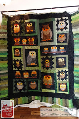 Funky Owls quilt full front