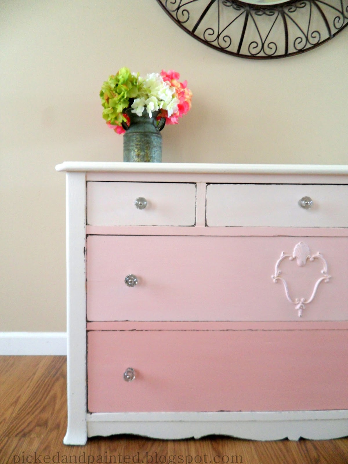 Picked & Painted: Pink Ombre Dresser