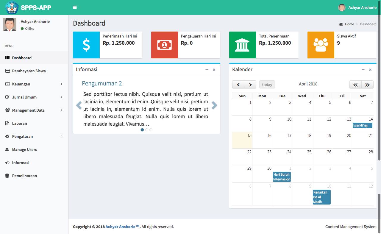 APLIKASI SPP SEKOLAH BERBASIS WEB Dunia Web