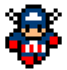 Captain America pixel art templates | Minecraft Pixel Art Building Ideas