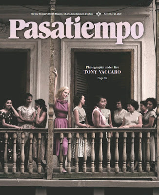 cover image of Pasatiempo magazine with Tony Vaccaro photo of girls on balcony in Puerto Rico, 1951