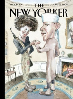 Michelle Obama and Barack Obama on The New Yorker Cover