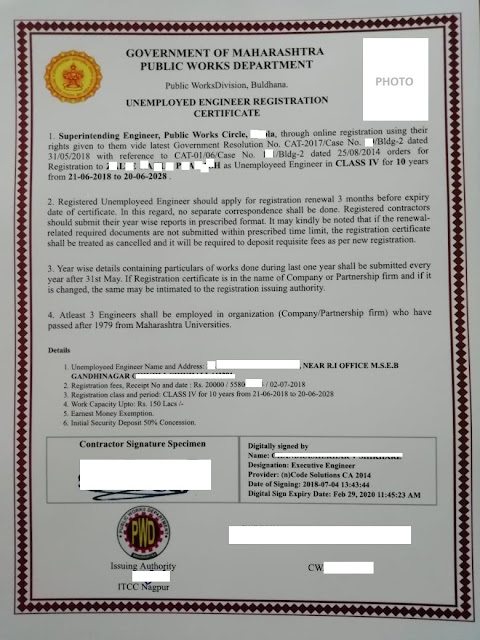 pwd contractor licence