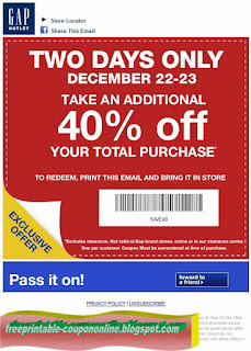 Free Printable Gap Coupons