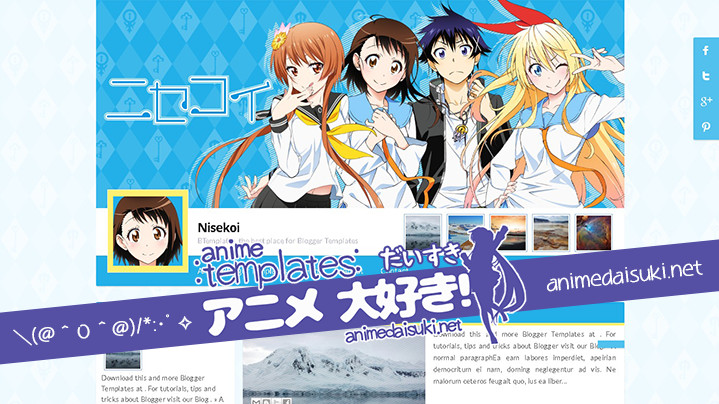 anime blogger template Nisekoi