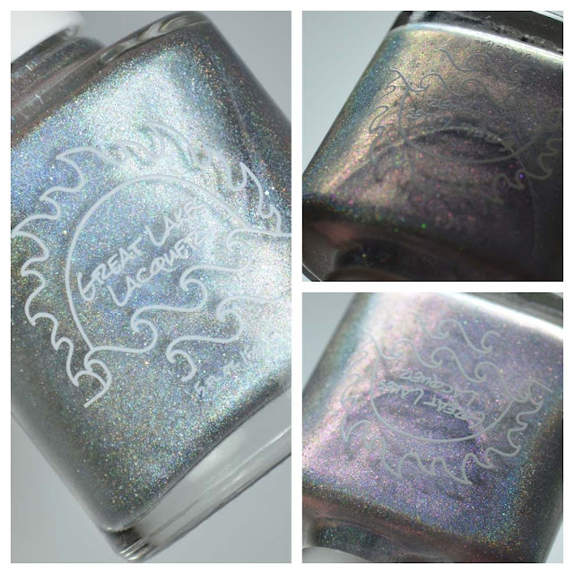 silver holographic nail polish