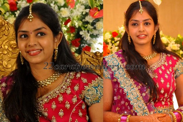 Jyothi Krishna Wife Reception Jewellery