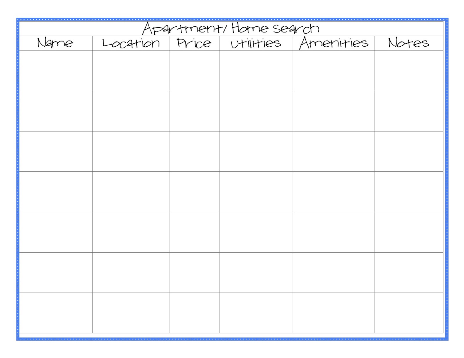 Apartment Cleaning Checklist Template