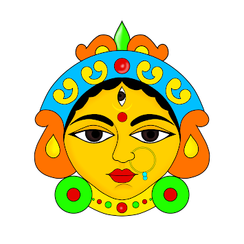 Drawing of Maa Durga free image download
