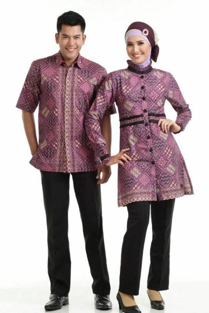 Koleksi Baju  Batik Couple  Muslim  Batik Indonesia