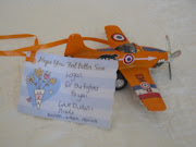 A fighter jet airplane, for our little fighter! Cute, right? We love it!! :) (sam )