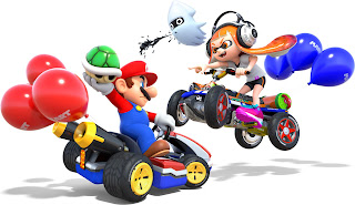 Mario fighting Inkling - official Battle Mode artwork