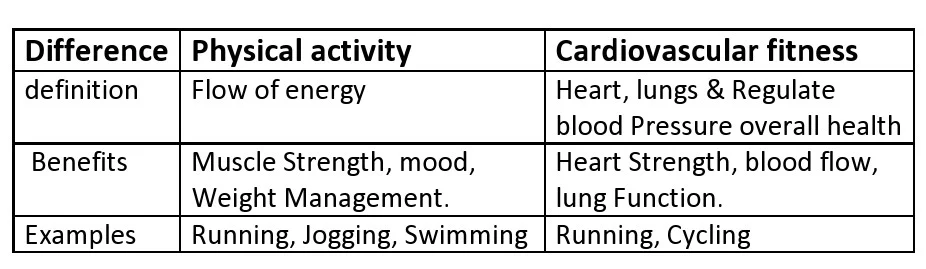 Which of the following best describes cardiovascular fitness | Improve cardio fitness in 2 weeks