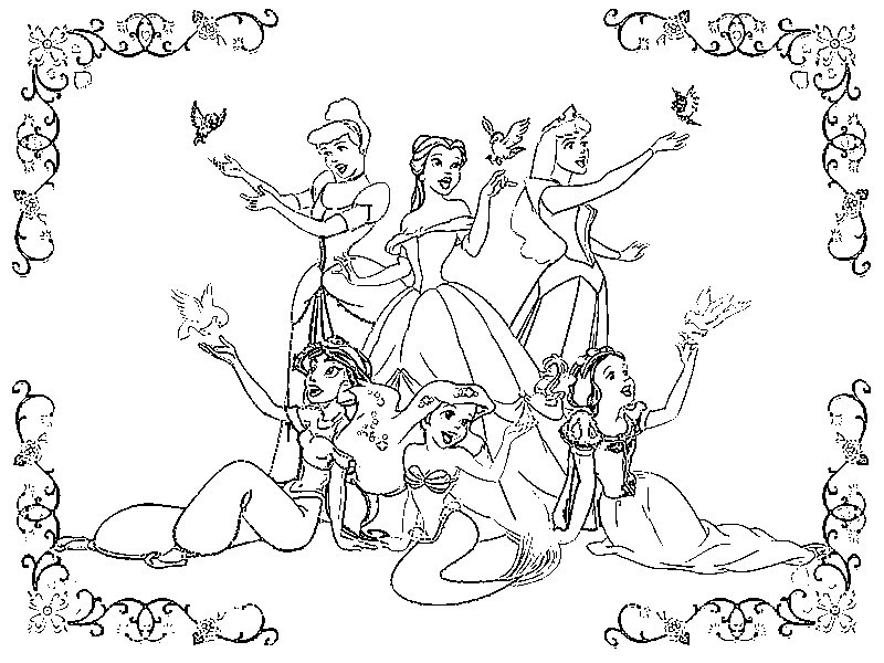 Download Disney Princesses - Best Coloring Pages | Minister Coloring