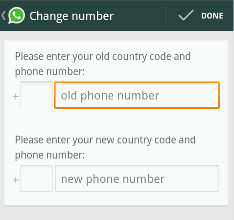 Change Number in WhatsApp