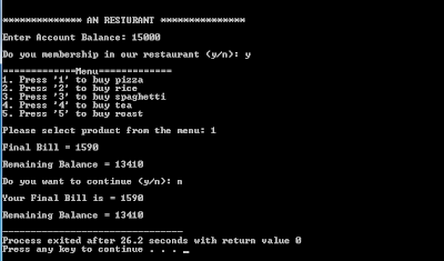 AN Restaurant Management System