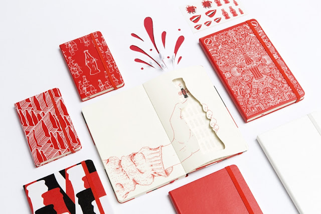 Coca Cola celebrates the 100th anniversary of its iconic glasses bottle with this collaboration with these moleskine notepads