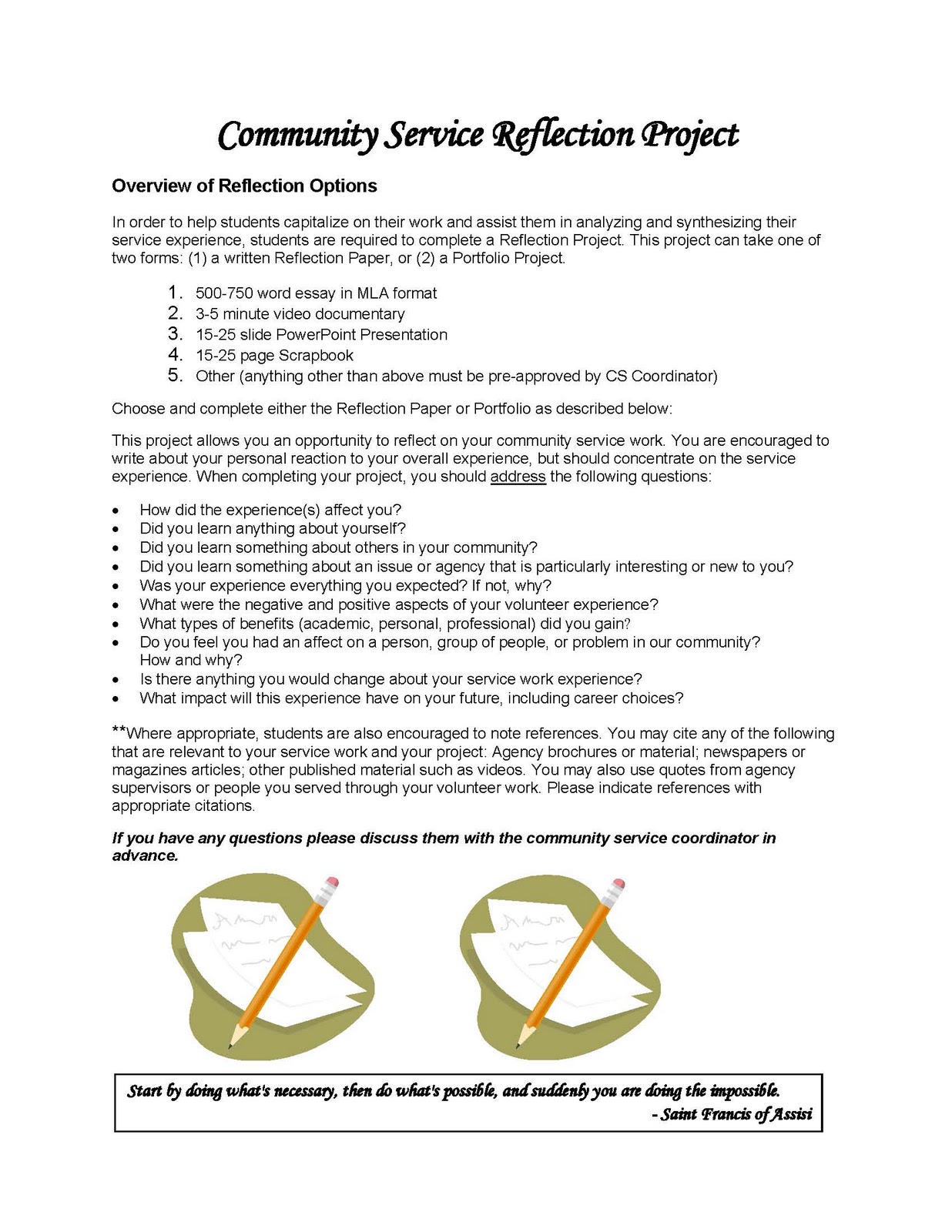 Free Service Project Essays and Papers | Help Me essay about service projects