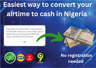 How to convert airtime to cash to bank account in Nigeria