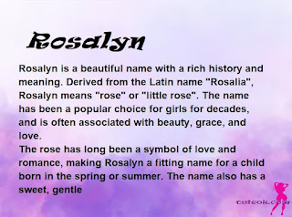 meaning of the name "Rosalyn"