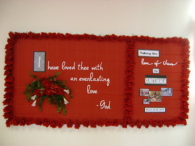 Valentine's Day bulletin board ideas can complement a kindergarten lesson.