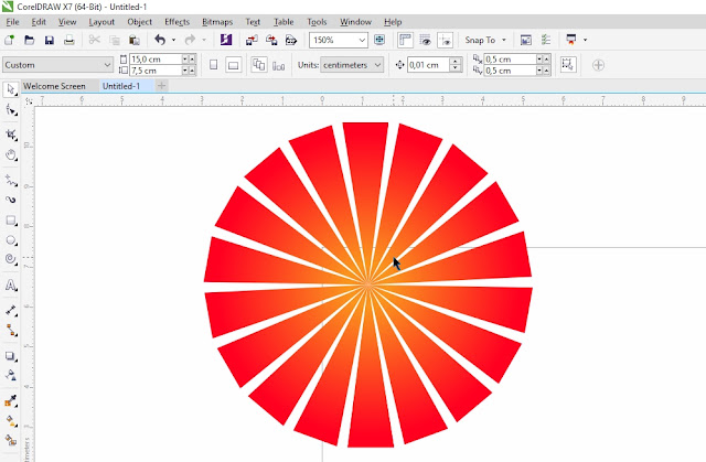 Cara duplikat objek melingkar dengan tranformations corel draw