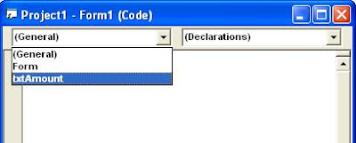 VB Code Editor Window