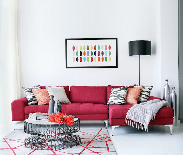Warna Cat Interior Rumah dengan 25 Desain Model Sofa