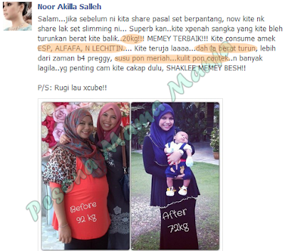 Set Slim Shaklee Untuk Ibu Menyusu