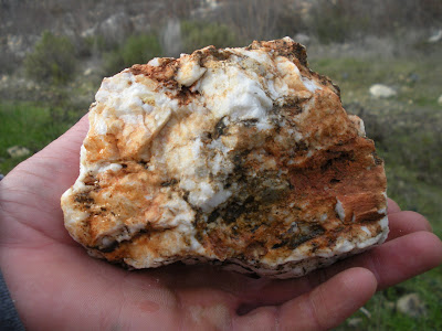 We came across an area that has these wonderful quartz rocks.