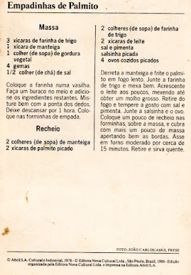 RECEITA DE EMPADINHAS DE PALMITO