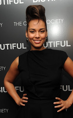 Alicia Keys out at BET Studios and at the premiere of 