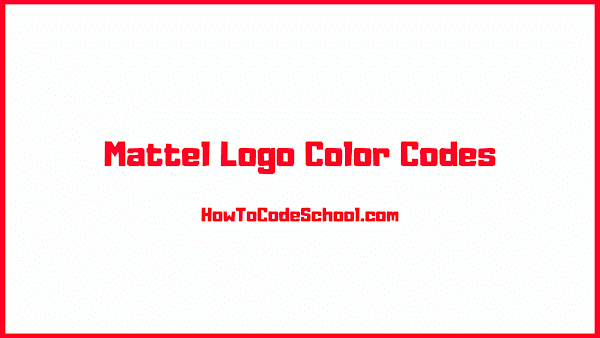 Mattel Logo Color Codes