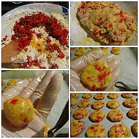 Cookies con pimientos, queso de bola y cominos