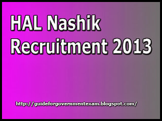 HAL Nashik Recruitment 2013