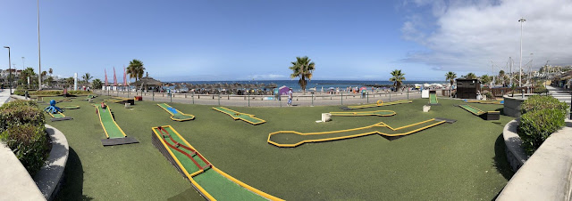 Minigolf course at Playa Fañabe, Tenerife. Photo by James Trubridge, August 2023